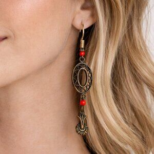 Vintage Long Elegant Drop Earrings, Classic Minimal Dangle Design 25mm